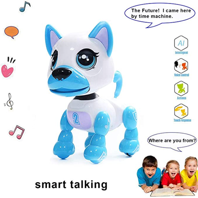 ربات اسباب بازی شارژی سگ سنسوردار سفید Electronic Robot Dog Smart Pet White_اسباب بازی